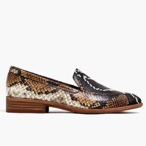 Madewell The Frances Loafer in Snake Embossed Leather